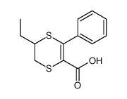 2-ethyl-6-phenyl-2,3-dihydro-1,4-dithiine-5-carboxylic acid Structure