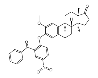 3-(2-benzoyl-4-nitro-phenoxy)-2-methoxy-estra-1,3,5(10)-trien-17-one结构式