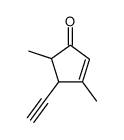 2-Cyclopenten-1-one, 4-ethynyl-3,5-dimethyl-, cis- (9CI) Structure