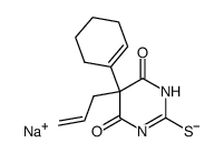 5-Allyl-5-(1-cyclohexen-1-yl)-2-sodiothio-4,6(1H,5H)-pyrimidinedione Structure