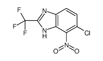5-chloro-4-nitro-2-(trifluoromethyl)-1H-benzimidazole结构式