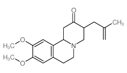 2H-Benzo[a]quinolizin-2-one,1,3,4,6,7,11b-hexahydro-9,10-dimethoxy-3-(2-methyl-2-propen-1-yl)- structure