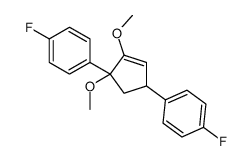 1-fluoro-4-[4-(4-fluorophenyl)-1,2-dimethoxycyclopent-2-en-1-yl]benzene结构式