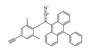 9-[diazo-(4-ethynyl-2,6-dimethylphenyl)methyl]-10-phenylanthracene结构式