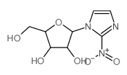 (2R,3R,4R,5S)-2-(hydroxymethyl)-5-(2-nitroimidazol-1-yl)oxolane-3,4-diol结构式