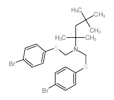 N,N-bis[(4-bromophenyl)sulfanylmethyl]-2,4,4-trimethyl-pentan-2-amine picture