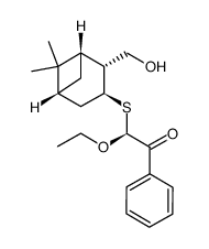 (1S,2R,3S,5R,2'S)-6,6-dimethyl-3-(2'-ethoxy-1'-phenyl-1'-oxo-2'-ethylsulfanyl)-2-hydroxymethyl-bicyclo[3.1.1]heptane结构式