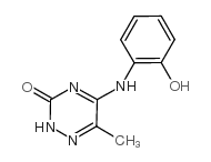 6-methyl-5-[(6-oxocyclohexa-2,4-dien-1-ylidene)amino]-2,4-dihydro-1H-1,2,4-triazin-3-one结构式