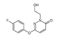 6-(4-fluorophenoxy)-2-(2-hydroxyethyl)pyridazin-3-one结构式