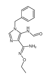 1-Benzyl-N'-ethoxy-5-formamido-1H-imidazole-4-carboxamidine Structure