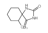 6-methyl-1,3-diazaspiro[4.5]decane-2,4-dione structure