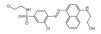 3-chloro-N-(2-chloroethyl)-4-[[4-(2-hydroxyethylamino)naphthalen-1-yl]diazenyl]benzenesulfonamide结构式