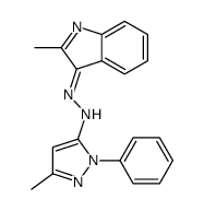 2-Methyl-3-[(3-methyl-1-phenyl-1H-pyrazol-5-yl)azo]-1H-indole结构式
