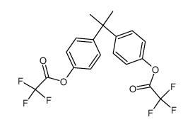 Trifluoro-acetic acid 4-{1-methyl-1-[4-(2,2,2-trifluoro-acetoxy)-phenyl]-ethyl}-phenyl ester结构式