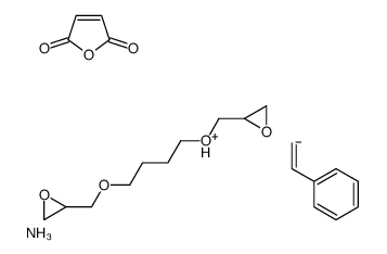 azanium,ethenylbenzene,furan-2,5-dione,2-[4-(oxiran-2-ylmethoxy)butoxymethyl]oxirane结构式