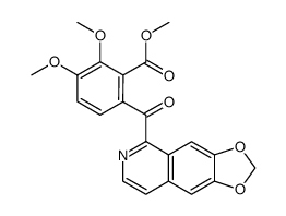 6-([1,3]dioxolo[4,5-g]isoquinoline-5-carbonyl)-2,3-dimethoxy-benzoic acid methyl ester结构式