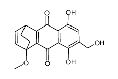 5,8-dihydroxy-7-(hydroxymethyl)-1-methoxy-1,4-dihydro-1,4-ethanoanthracene-9,10-dione结构式