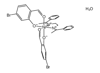 bis(5-bromosalicylaldehydato)(bis(acetophenone)ethylenediamine)nickel(II) monohydrate结构式