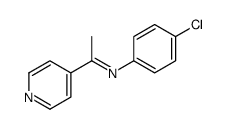 N-(4-chlorophenyl)-1-pyridin-4-ylethanimine Structure