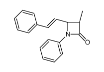 (3S,4S)-3-methyl-1-phenyl-4-(2-phenylethenyl)azetidin-2-one结构式