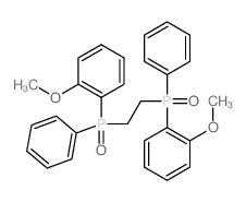 1-methoxy-2-[2-[(2-methoxyphenyl)-phenyl-phosphoryl]ethyl-phenyl-phosphoryl]benzene structure