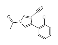 1-ACETYL-4-(2-CHLOROPHENYL)-1H-PYRROLE-3-CARBONITRILE结构式