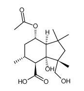 (3R,7aα)-Octahydro-7α-acetoxy-3aα-hydroxy-3α-(hydroxymethyl)-1,1,3,5α-tetramethyl-1H-indene-4β-carboxylic acid结构式