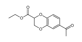 ethyl 6-acetyl-2,3-dihydro-1,4-benzodioxine-2-carboxylate Structure