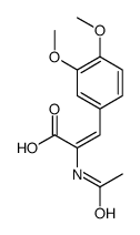 (2E)-2-Acetamido-3-(3,4-dimethoxyphenyl)acrylic acid Structure