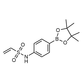 乙烯磺酸[4-(4,4,5,5-四甲基-[1,3,2]二氧杂硼戊烷-2-基)-苯基]酰胺结构式