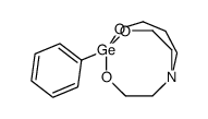 6-phenyl-5,7,12-trioxa-1-aza-6-germabicyclo[4.3.3]dodecane结构式