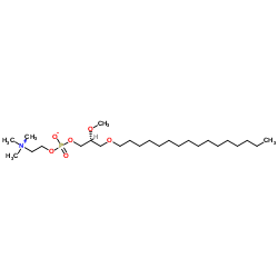 1-O-HEXADECYL-2-O-METHYL-SN-GLYCERYL-3-PHOSPHORYLCHOLINE structure