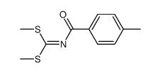 N-(bis-(methylsulfanyl)methylene)-4-methylbenzamide结构式