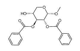 (2S,3R,4S,5R)-5-hydroxy-2-methoxytetrahydro-2H-pyran-3,4-diyl dibenzoate结构式