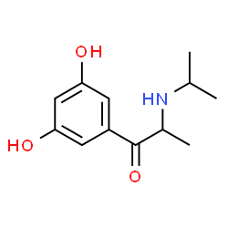 1-Propanone, 1-(3,5-dihydroxyphenyl)-2-[(1-methylethyl)amino]- (9CI)结构式