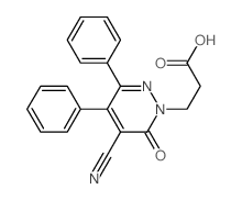 1(6H)-Pyridazinepropanoic acid, 5-cyano-6-oxo-3,4-diphenyl-结构式
