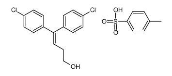 4,4-bis(4-chlorophenyl)but-3-en-1-ol,4-methylbenzenesulfonic acid结构式