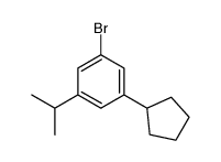 1-bromo-3-cyclopentyl-5-propan-2-ylbenzene结构式