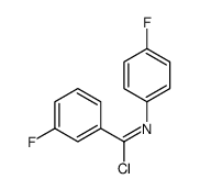 3-fluoro-N-(4-fluorophenyl)benzenecarboximidoyl chloride Structure