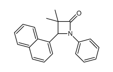 3,3-dimethyl-4-naphthalen-1-yl-1-phenylazetidin-2-one结构式
