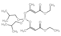 Diisobutoxy-bisethylacetoacetatotitanate structure