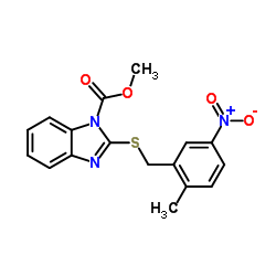 METHYL2-(2-METHYL-5-NITROBENZYLTHIO)-1H-BENZO[D]IMIDAZOLE-1-CARBOXYLATE structure