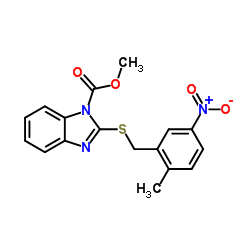 METHYL2-(2-METHYL-5-NITROBENZYLTHIO)-1H-BENZO[D]IMIDAZOLE-1-CARBOXYLATE结构式