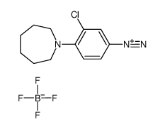 3-chloro-4-hexahydro-1H-azepin-1-yl-benzenediazonium tetrafluoroborate结构式