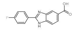 2-(4-Fluorophenyl)-1H-benzimidazole-5-carboxylic acid结构式