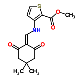 Methyl 3-{[(4,4-dimethyl-2,6-dioxocyclohexylidene)methyl]amino}-2-thiophenecarboxylate Structure