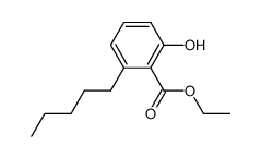 ethyl 2-hydroxy-6-pentylbenzoate结构式