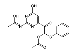 [2-(2-acetamido-4-oxo-1H-pyrimidin-6-yl)-2-oxo-1-phenylsulfanylethyl] acetate结构式