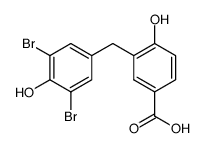 3-(3,5-dibromo-4-hydroxy-benzyl)-4-hydroxy-benzoic acid Structure