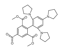 2,4,6-Tripyrrolidino-2',6'-bis(methoxycarbonyl)-4'-nitrobiphenyl结构式